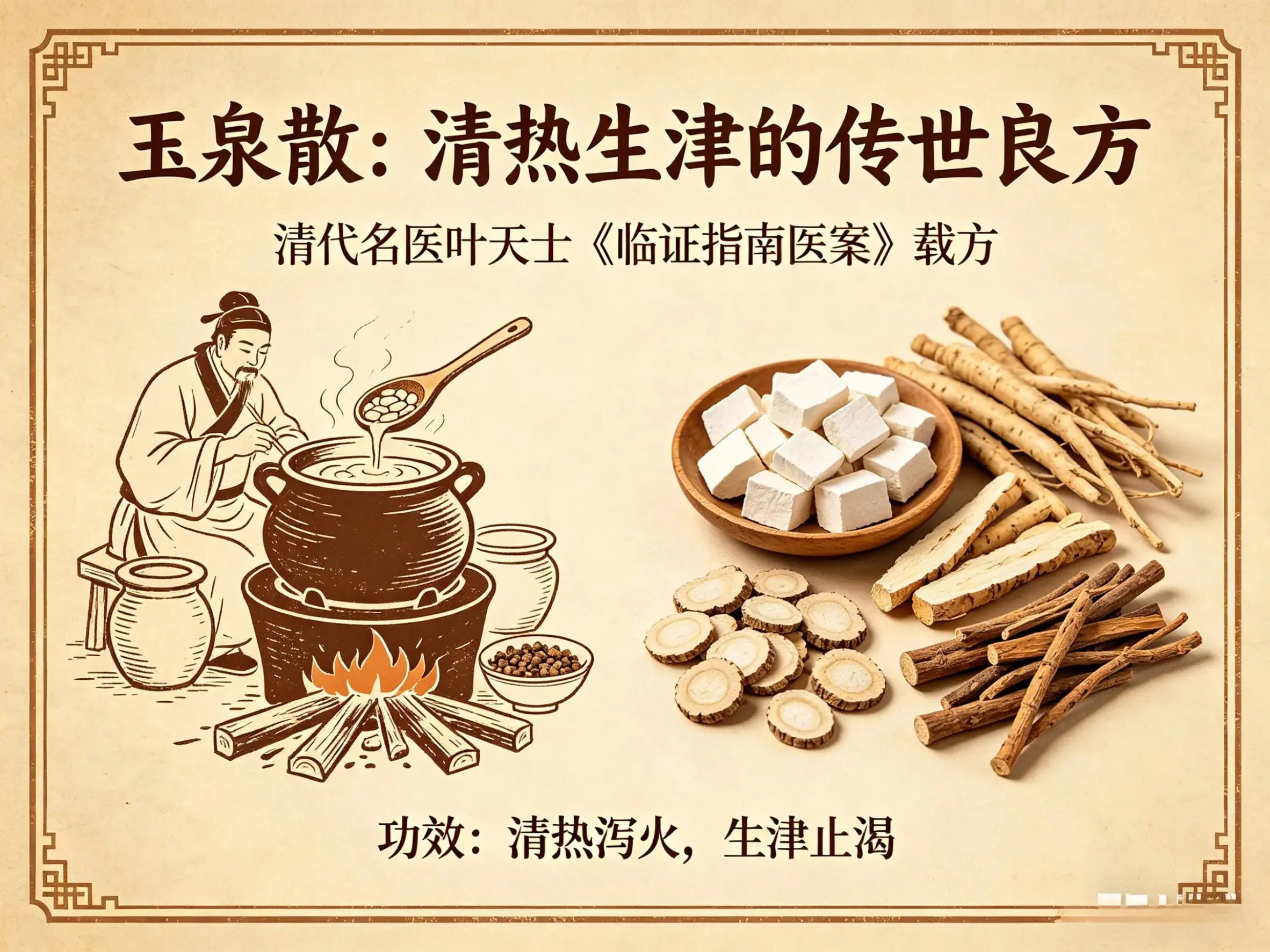 清热生津的传世良方玉泉散：配伍比例、益气养阴功效及现代临床应用拓展 HJMEDICAL