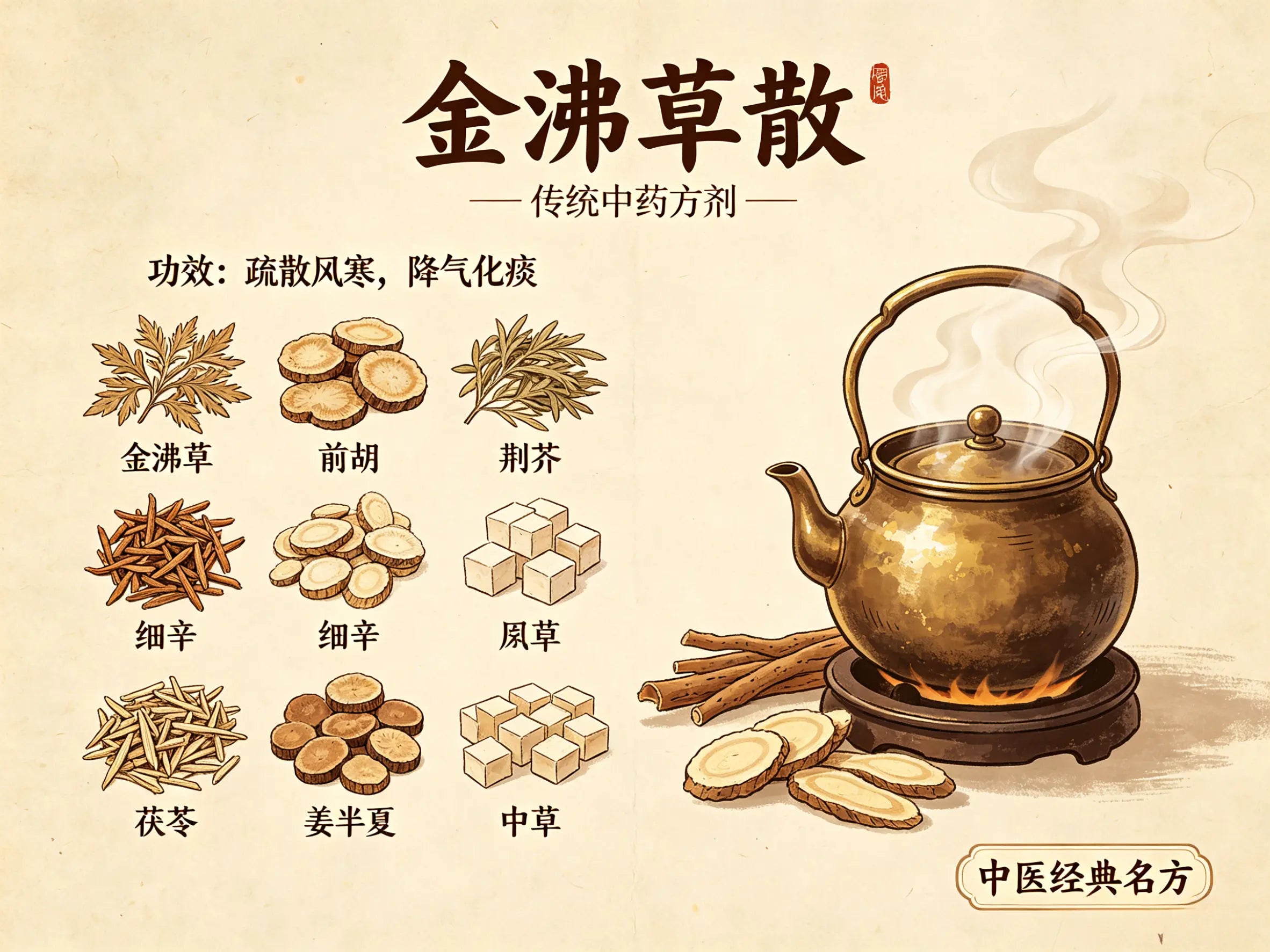 宣肺化痰第一方：中药方剂金沸草散全解析——方解、功效与临床应用详解 HJMEDICAL