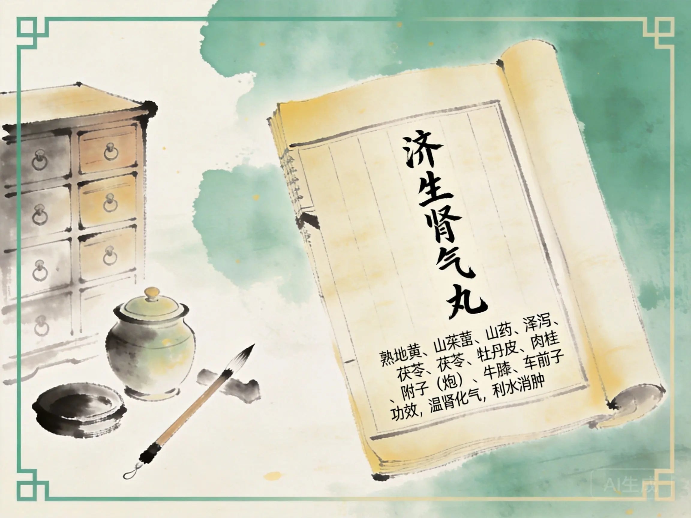 Ji Sheng Shen Qi Wan: Warming Kidney Yang and Promoting Diuresis to Alleviate Severe Fluid Retention HJMEDICAL