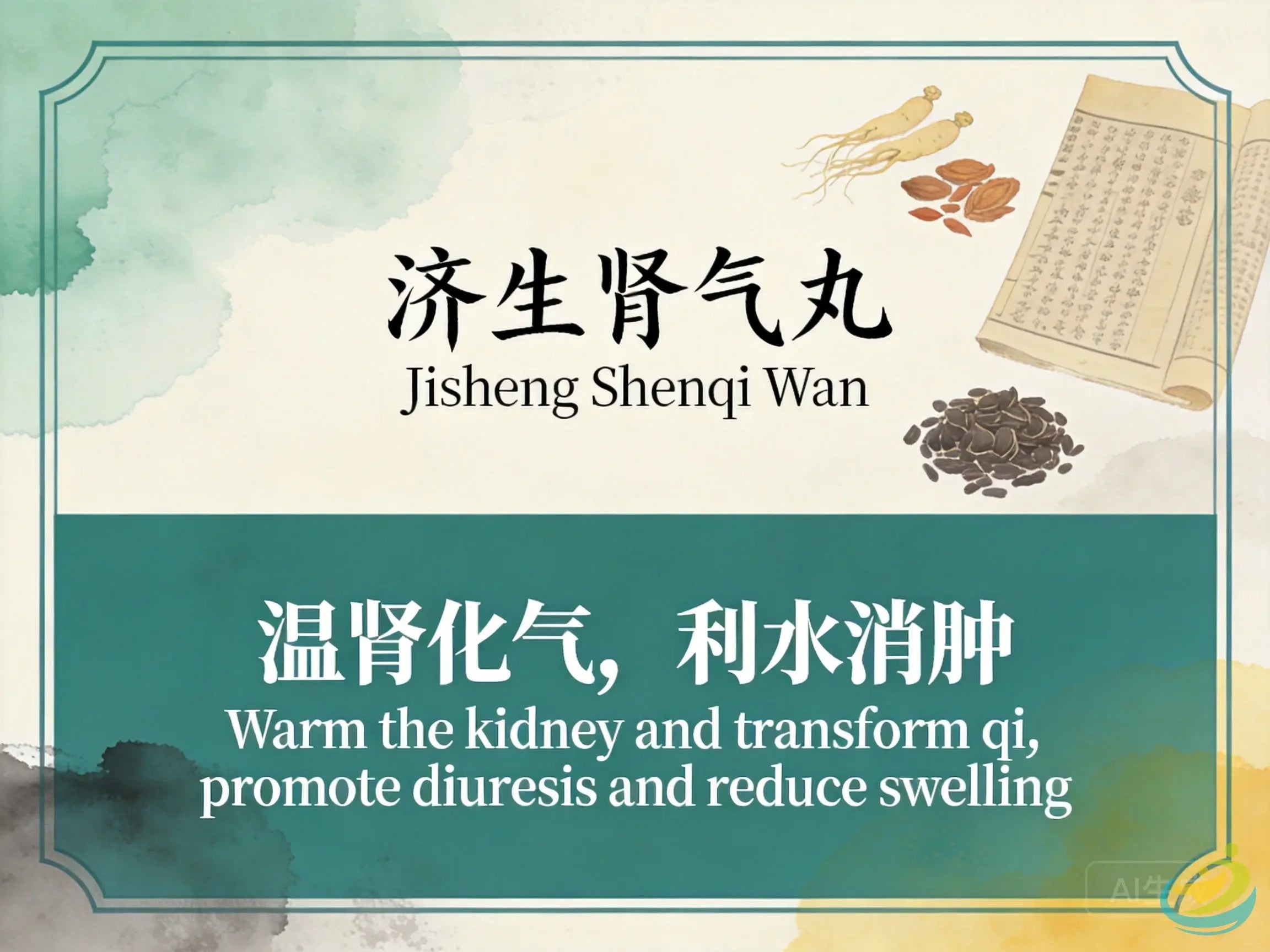 Ji Sheng Shen Qi Wan: Classic TCM Formula for Kidney Yang Deficiency with Edema & Water Retention HJMEDICAL