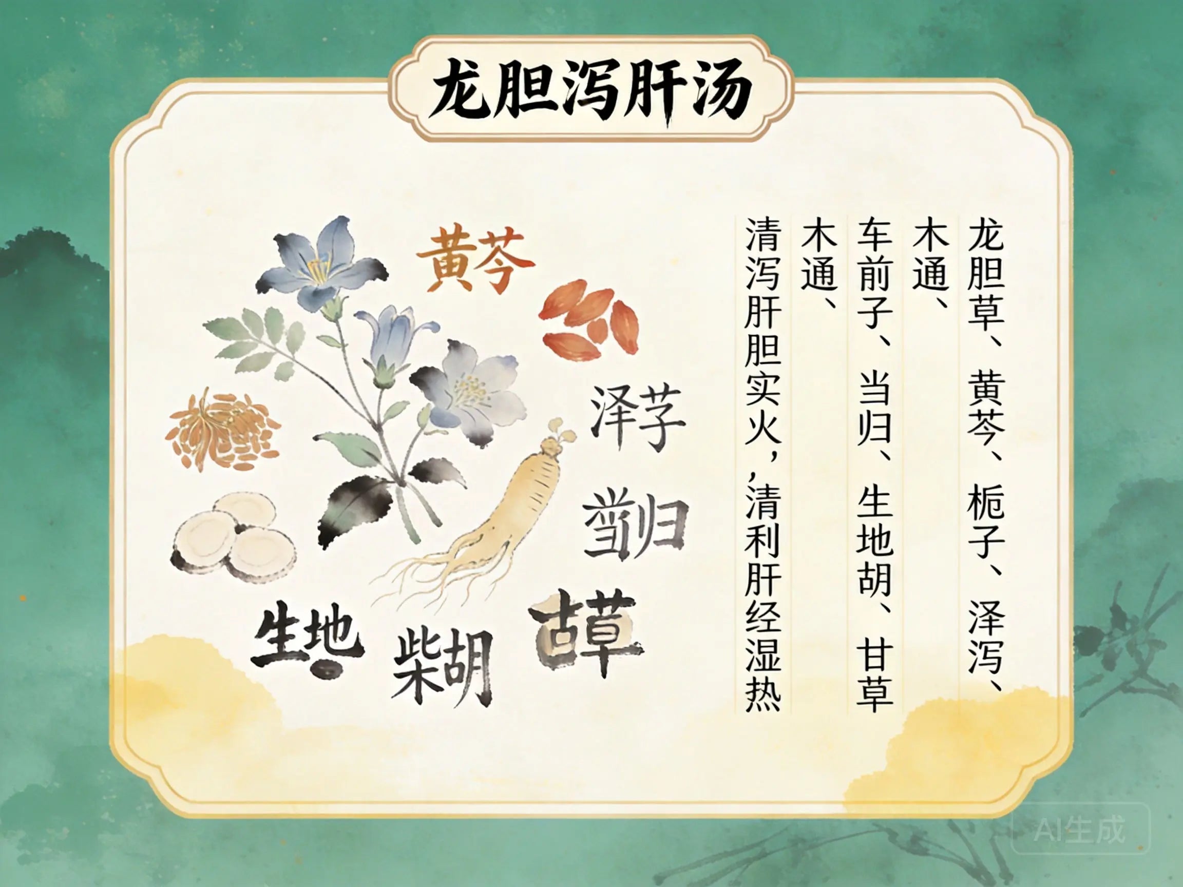 Long Dan Xie Gan Tang: Clearing Intense Liver Fire and Draining Lower Jiao Damp-Heat HJMEDICAL