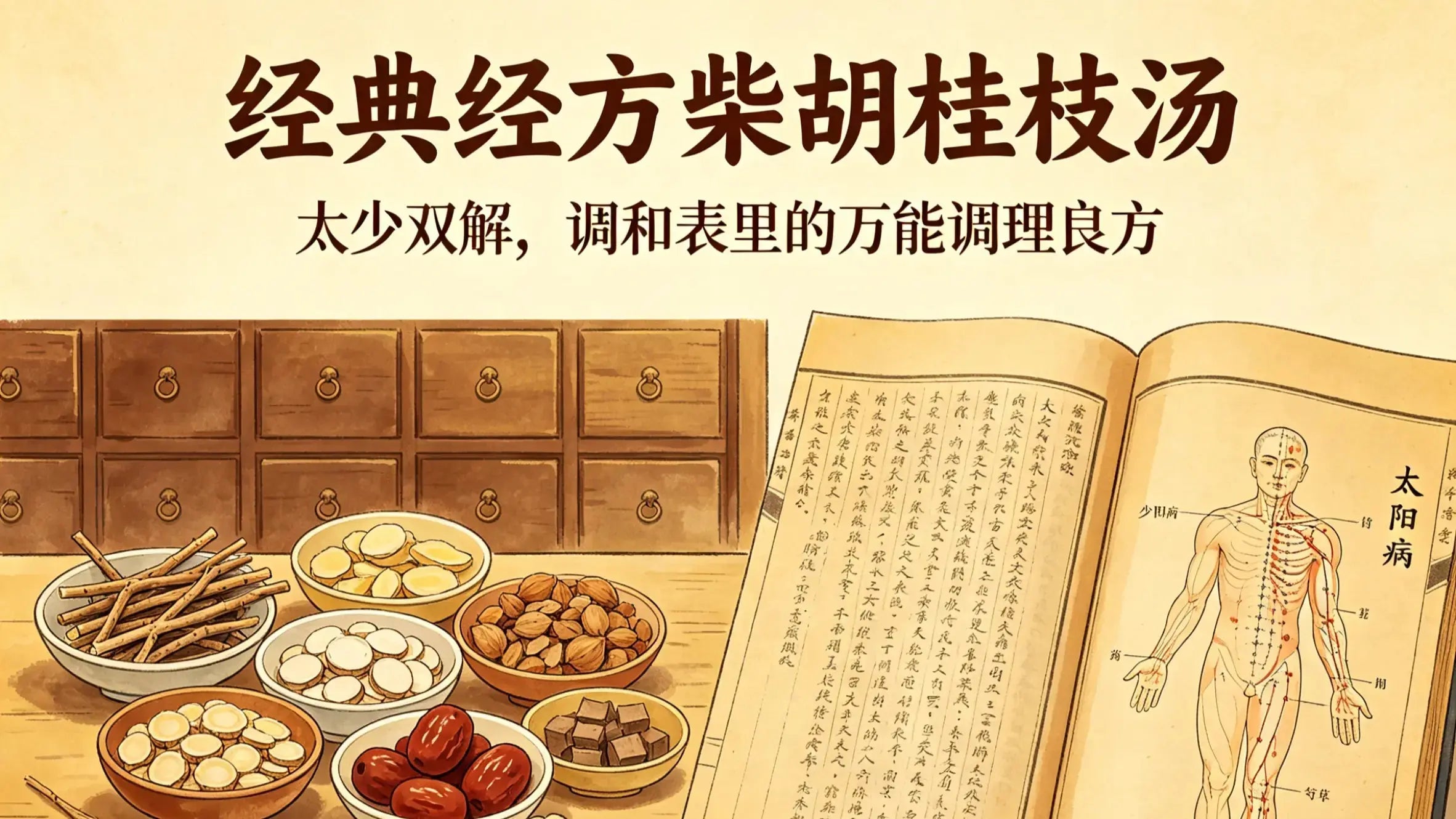 经典经方柴胡桂枝汤：太少双解，调和表里的万能调理良方 HJMEDICAL