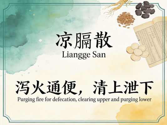 凉膈散：泻火通便清热解毒，改善口腔溃疡与痤疮反复发作