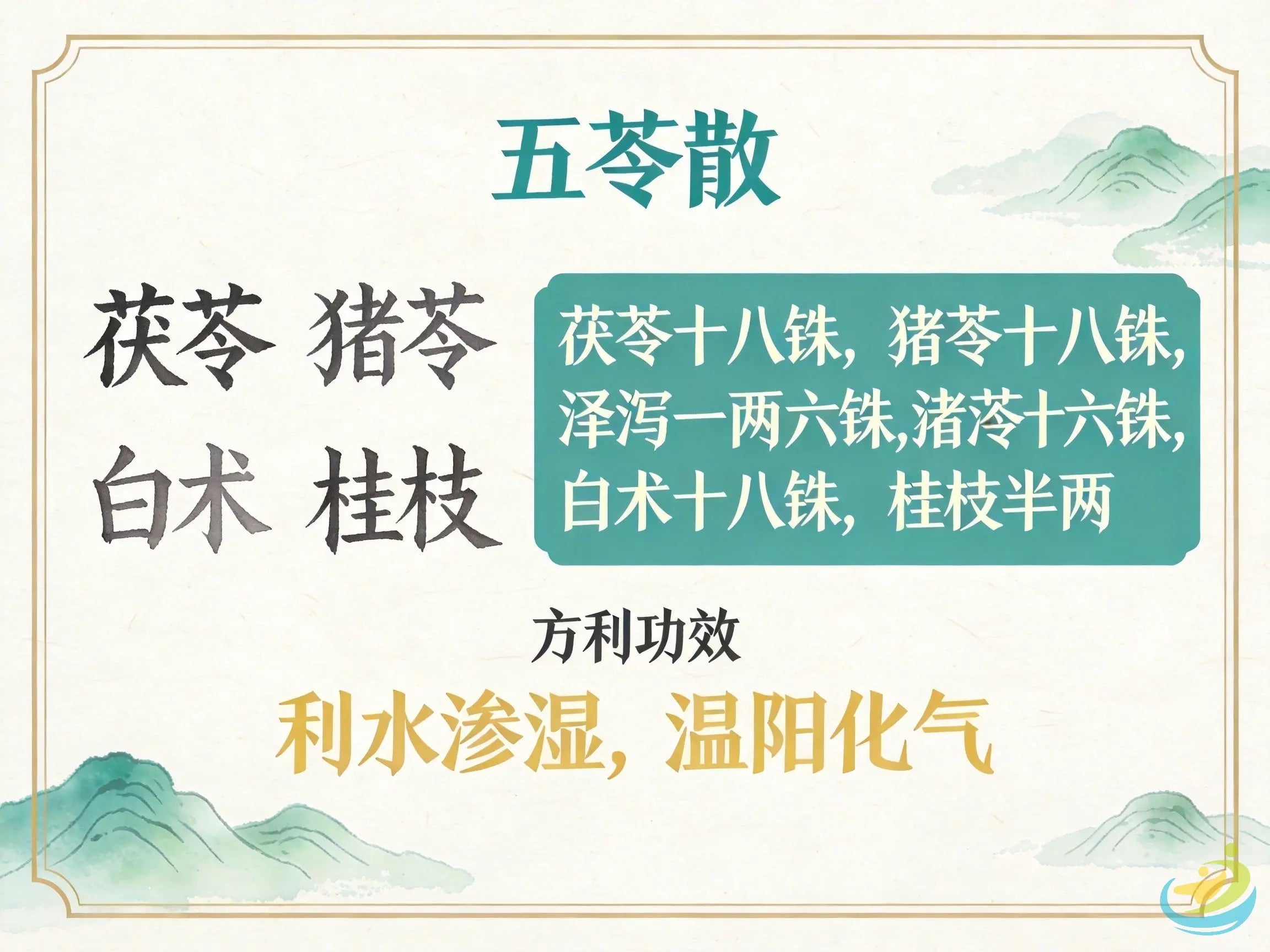 五苓散：温阳化气利水第一方，科学调理身体水肿与代谢性水蓄