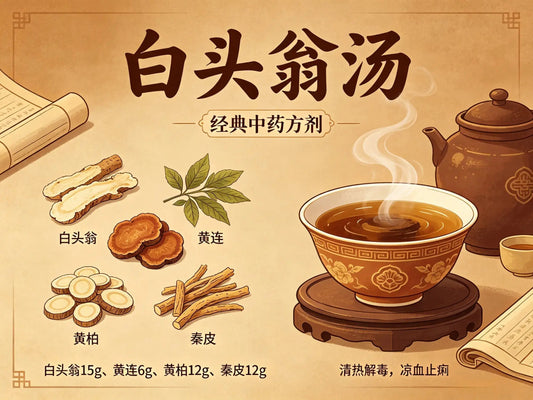 清热解毒止痢圣方：中药方剂白头翁汤全解析——方解、功效与临床应用详解 HJMEDICAL