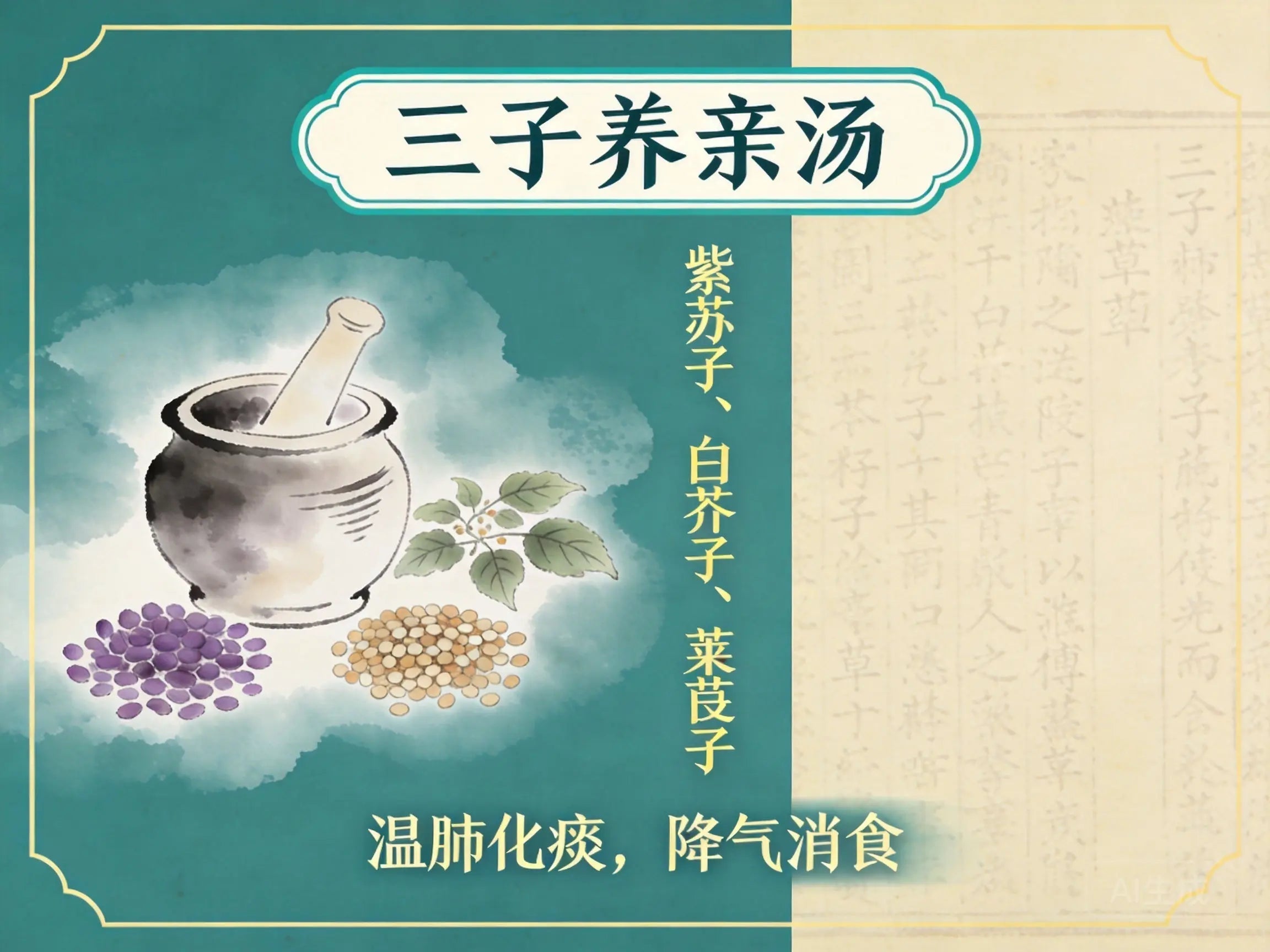 三子养亲汤：降气化痰第一方，科学调理老年慢阻肺与顽固性咳嗽