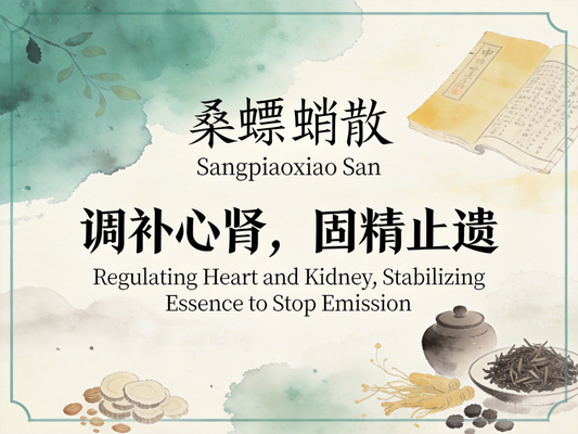 桑螵蛸散：补肾固涩安神，改善神经性尿频与压力性尿失禁困扰