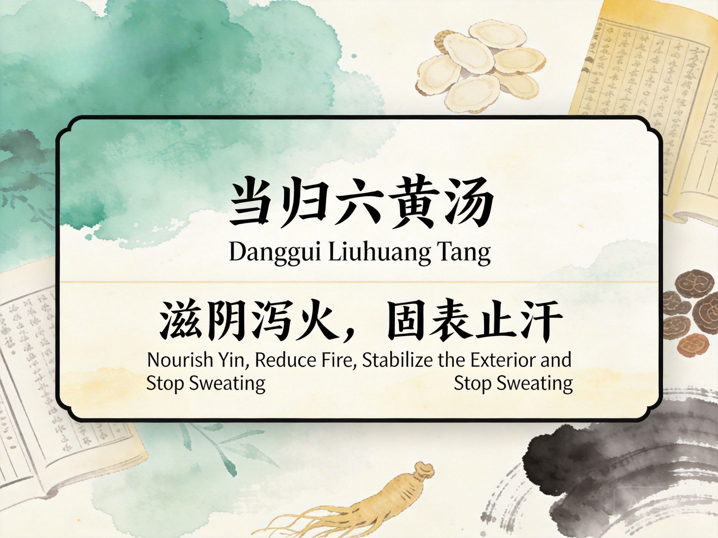 当归六黄汤：滋阴泻火固表，改善盗汗与更年期潮热困扰