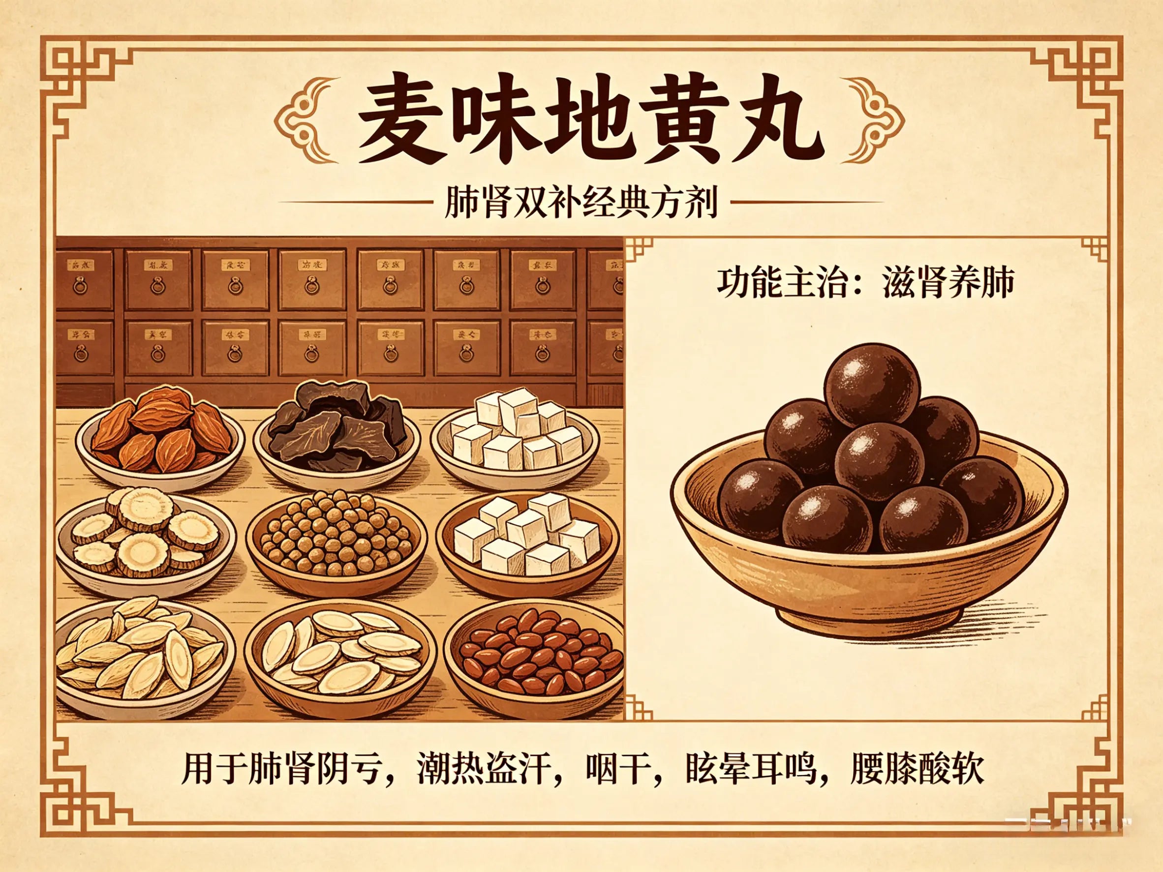 肺肾双补第一方：中药方剂麦味地黄丸全解析——方解、功效与临床应用详解 HJMEDICAL