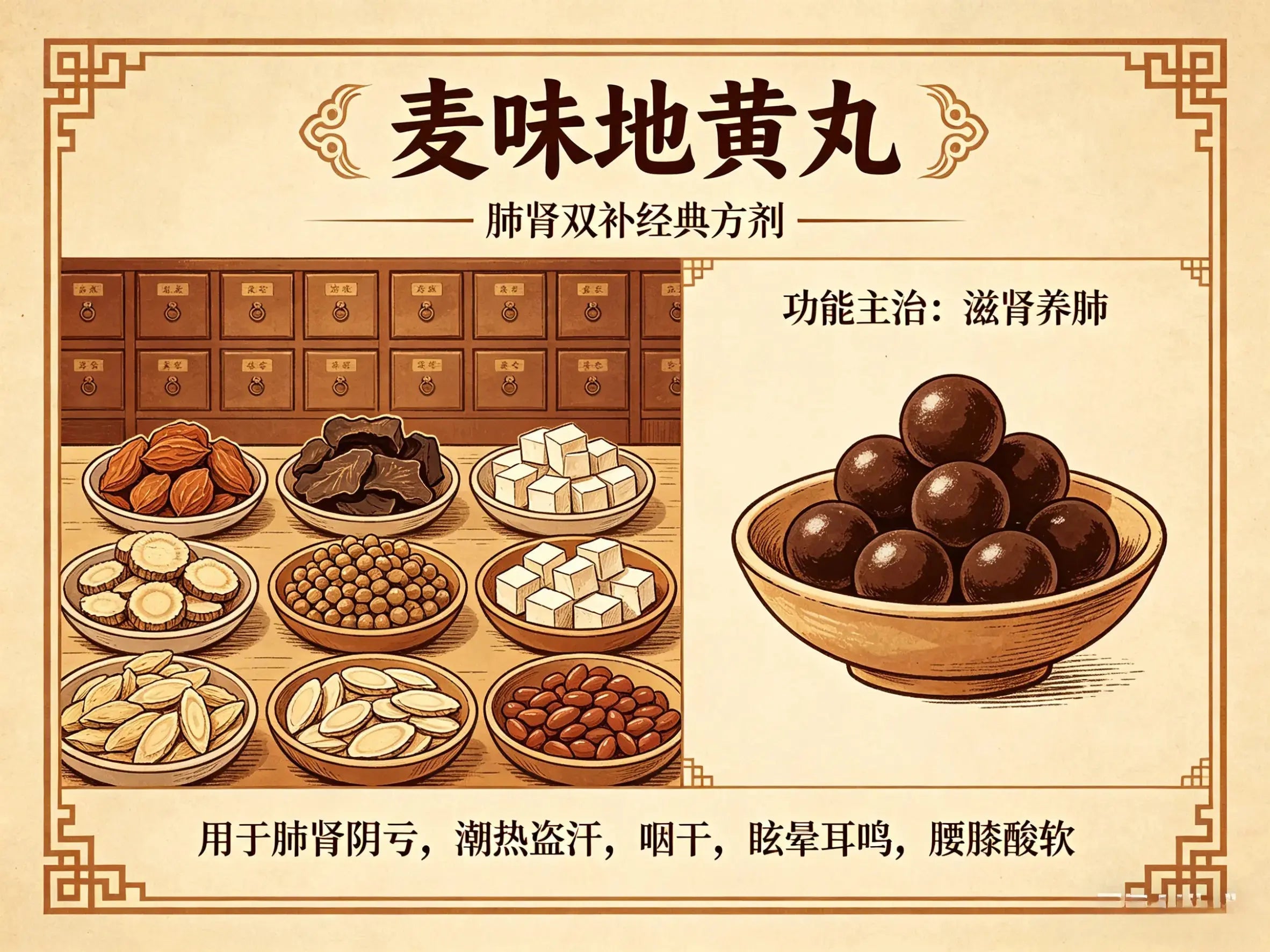 肺肾双补第一方：中药方剂麦味地黄丸全解析——方解、功效与临床应用详解 HJMEDICAL