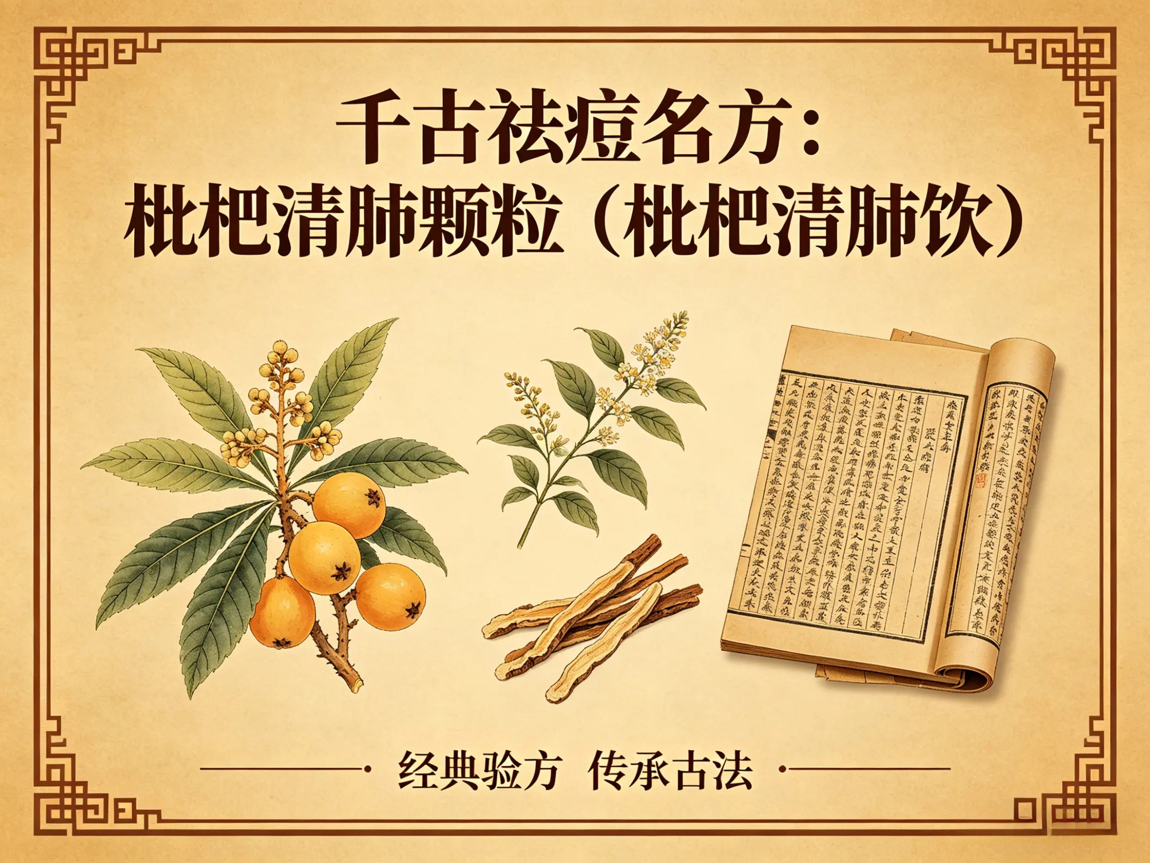 千古祛痘名方：枇杷清肺颗粒（枇杷清肺饮）全解析——从古籍经典到现代护肤良方 HJMEDICAL