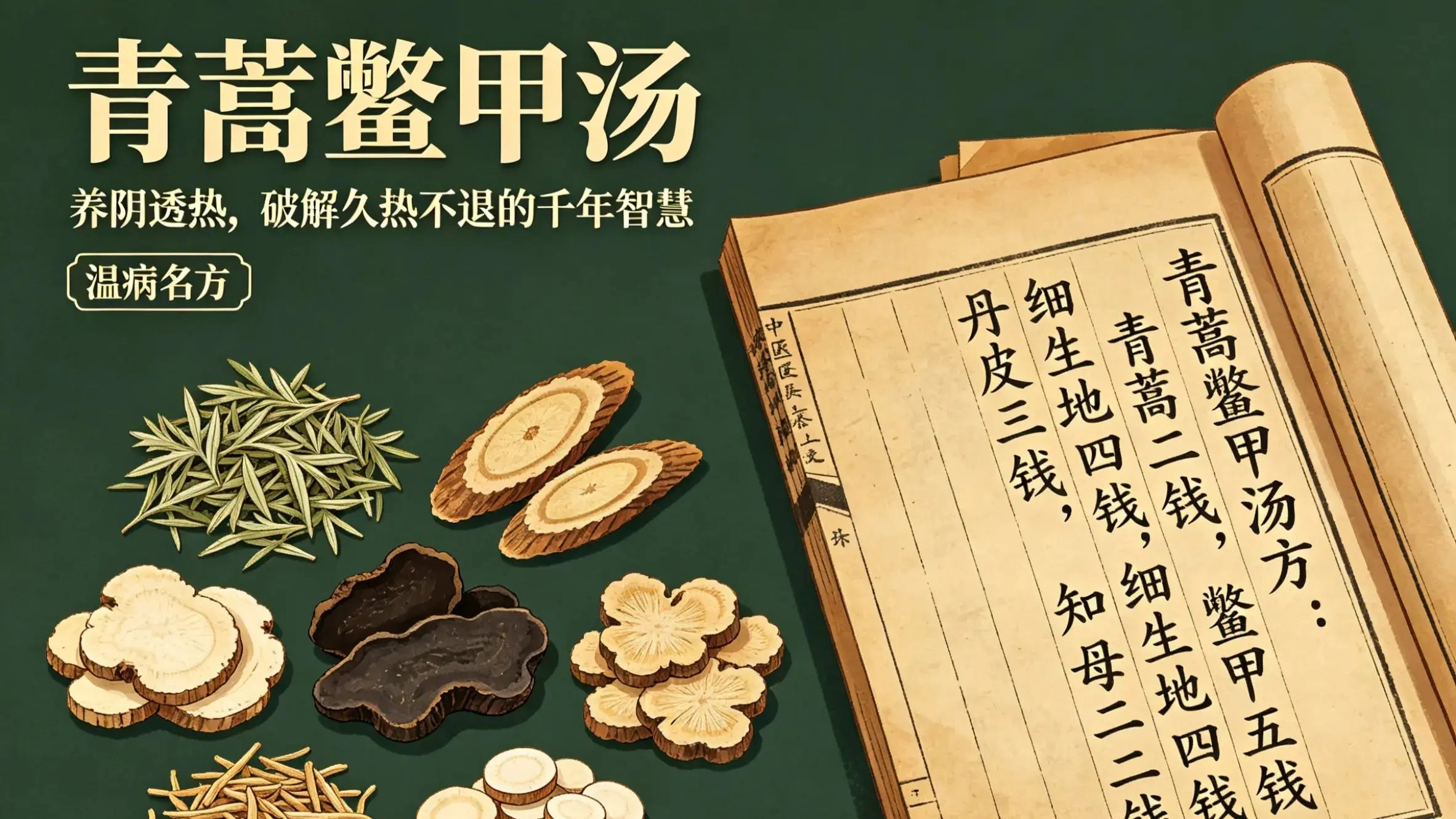 温病名方青蒿鳖甲汤：养阴透热，破解久热不退的千年智慧 HJMEDICAL