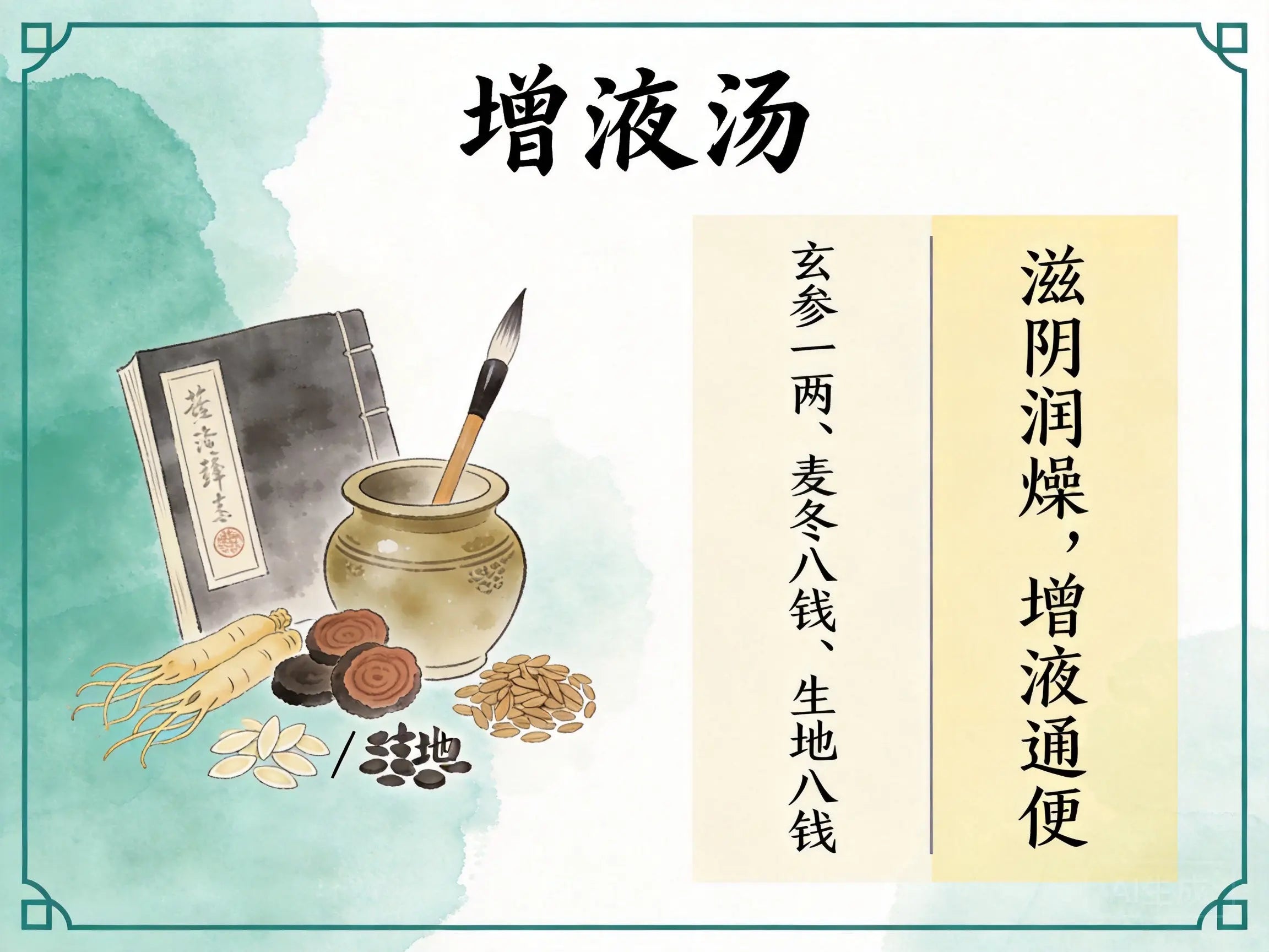 Zeng Ye Tang: Increasing Body Fluids to Relieve Severe Dryness and Constipation HJMEDICAL