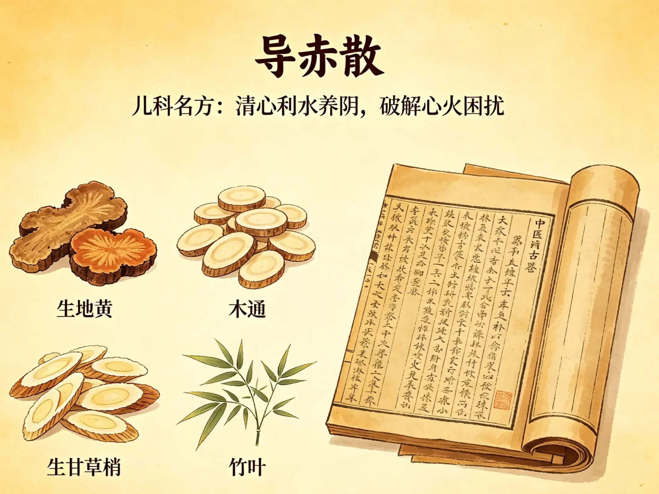 儿科名方导赤散：清心利水养阴，破解心火困扰的千年良方 HJMEDICAL