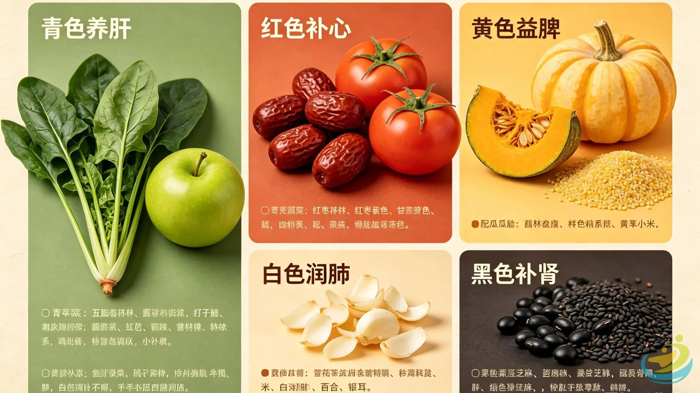TCM Five-Colour Foods for Five Organs: Red, Yellow, Green, White and Black — Complete Dietary Guide HJMEDICAL