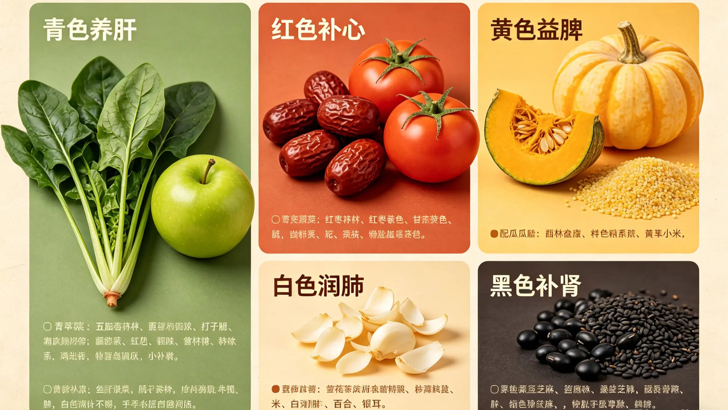 中医五色食物养五脏：红黄绿白黑正确吃法详解 HJMEDICAL
