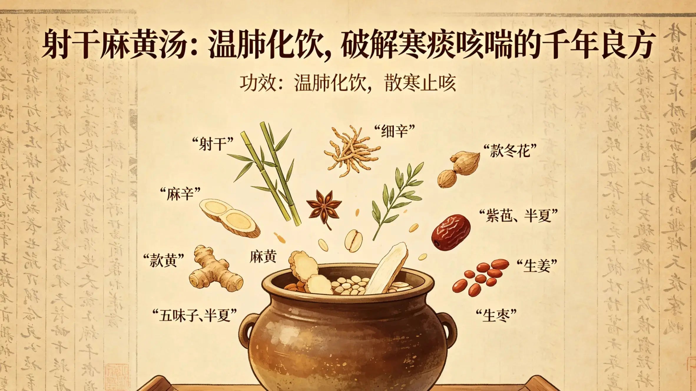 经方射干麻黄汤：温肺化饮，破解寒痰咳喘的千年良方全解析 HJMEDICAL