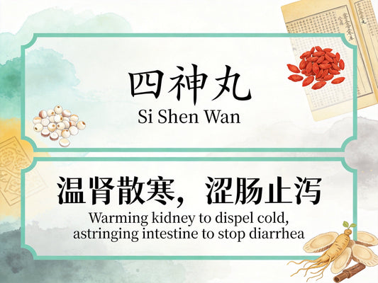 四神丸：温肾暖脾涩肠止泻，改善肠易激综合征与慢性腹泻反复发作