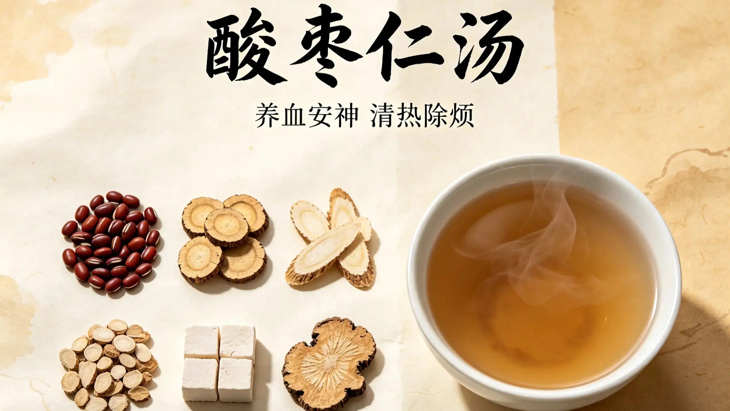 酸枣仁汤详解｜养血除烦助酣眠，专治虚烦失眠、心悸，千年古方的安神智慧 HJMEDICAL