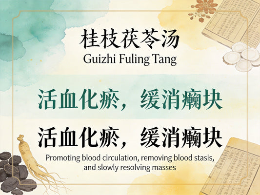 桂枝茯苓丸（桂枝茯苓汤）：活血化瘀消癥散结，改善子宫肌瘤与子宫腺肌症经痛