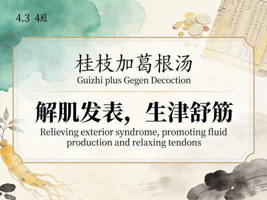 桂枝加葛根汤：解肌舒筋生津，缓解颈椎僵硬与感冒头痛反复不适