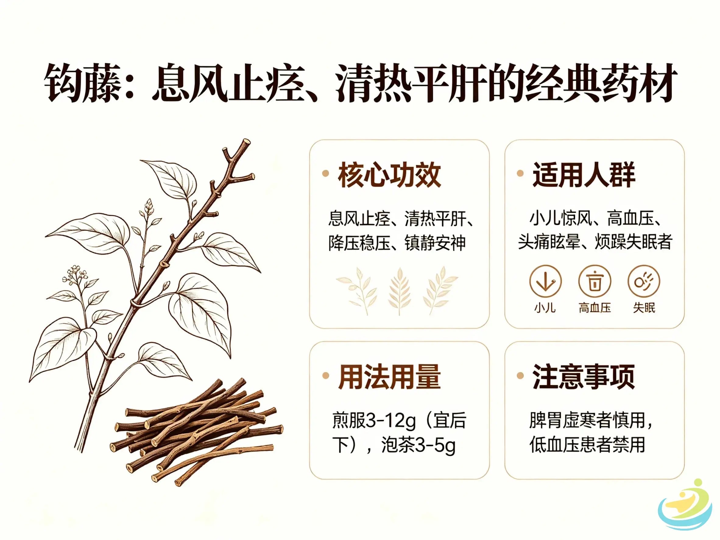 钩藤：息风止痉、清热平肝的经典药材，药用与养生全解析 HJMEDICAL