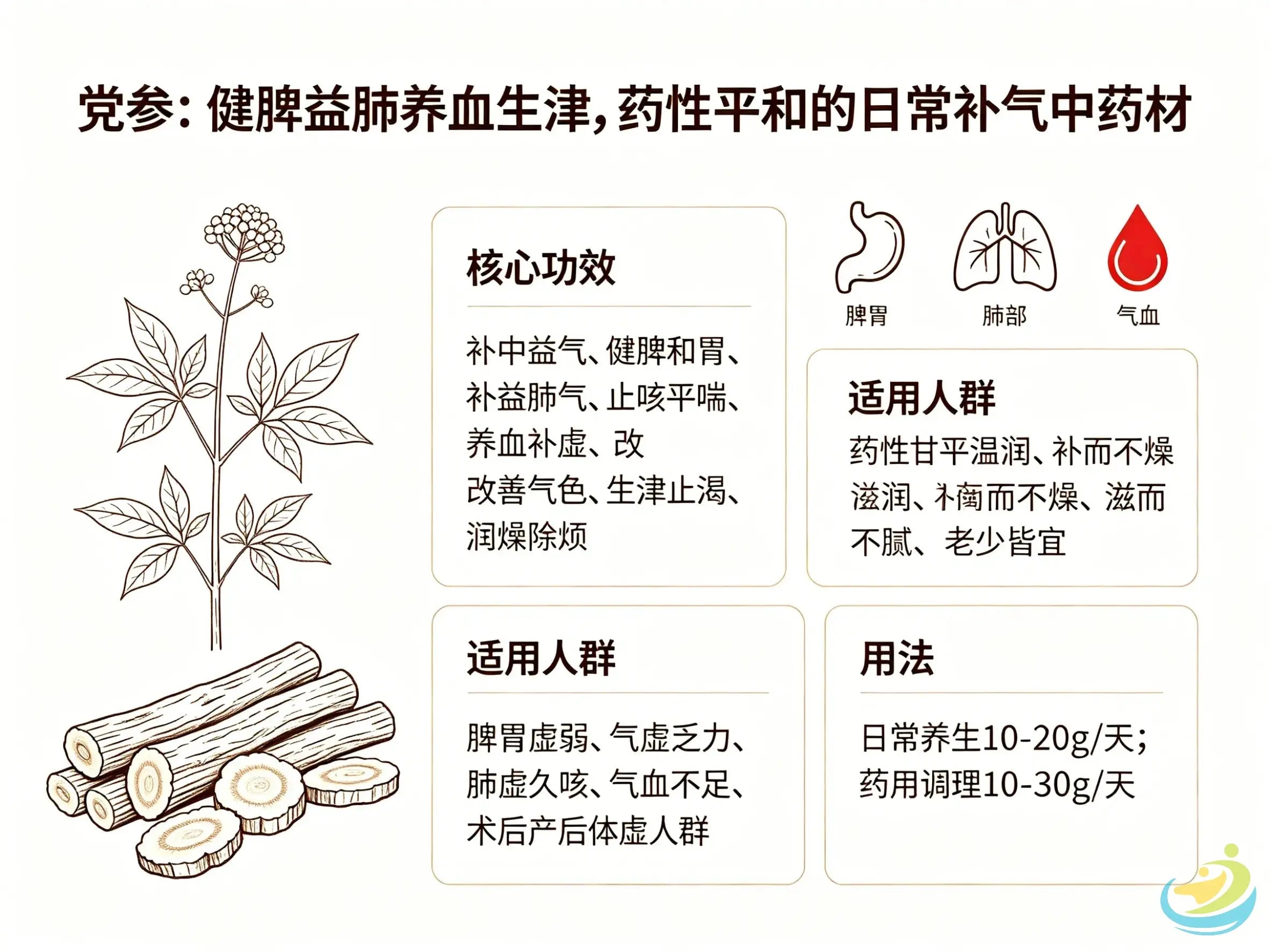 党参：健脾益肺养血生津，药性平和的日常补气中药材 HJMEDICAL