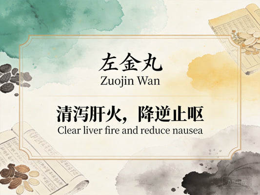 左金丸：清肝泻火降逆止呕，缓解胃食管反流与慢性胃炎胃酸不适