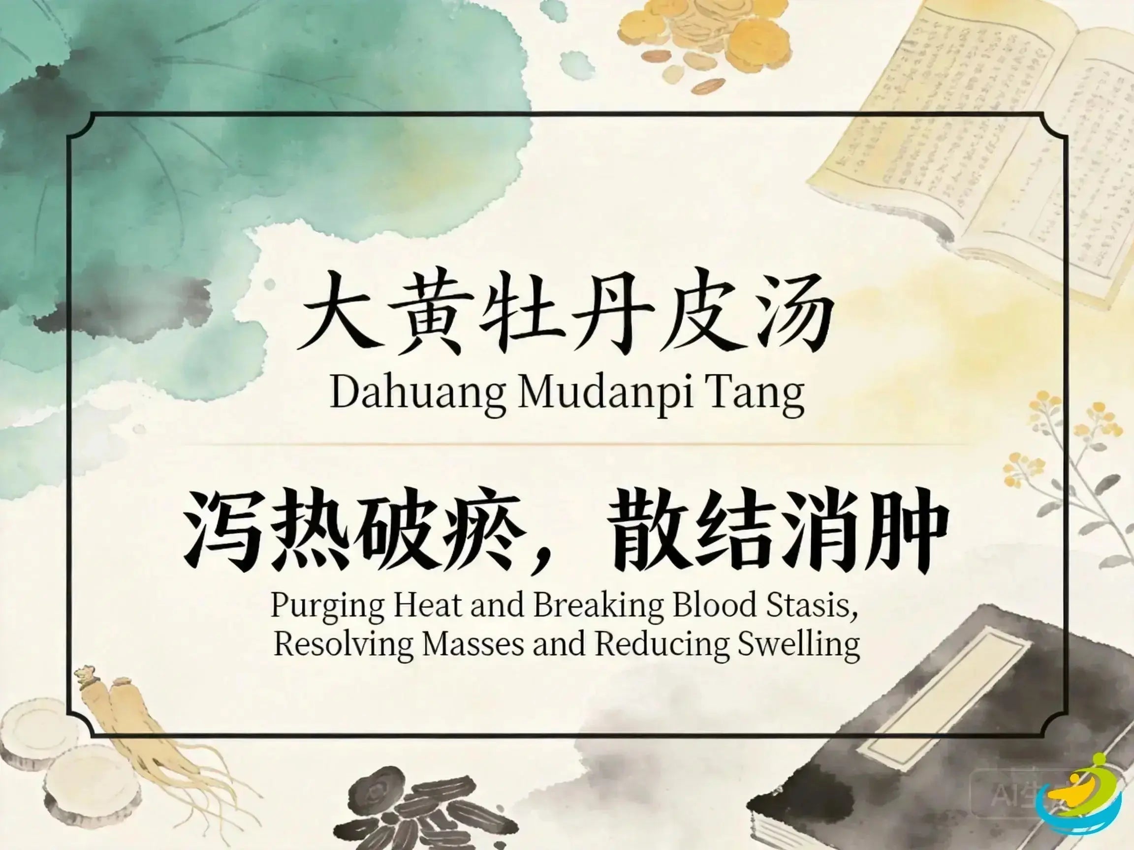 Da Huang Mu Dan Tang: Classic TCM Formula for Intestinal Abscess, Appendicitis & Blood Stasis with Heat HJMEDICAL