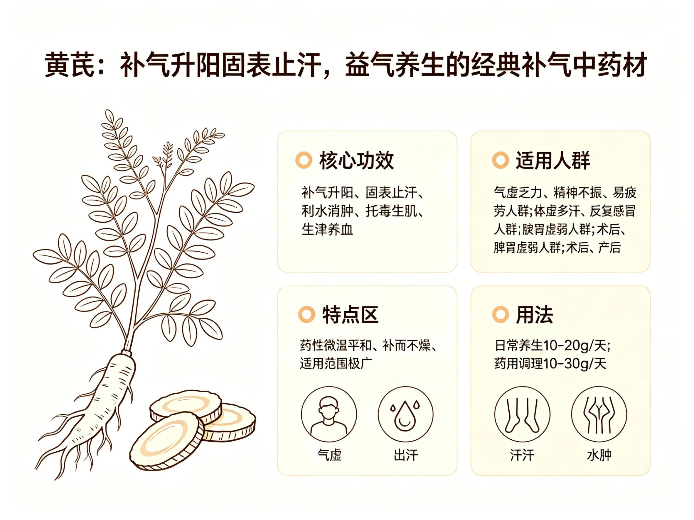 黄芪：补气升阳固表止汗，益气养生的经典补气中药材 HJMEDICAL