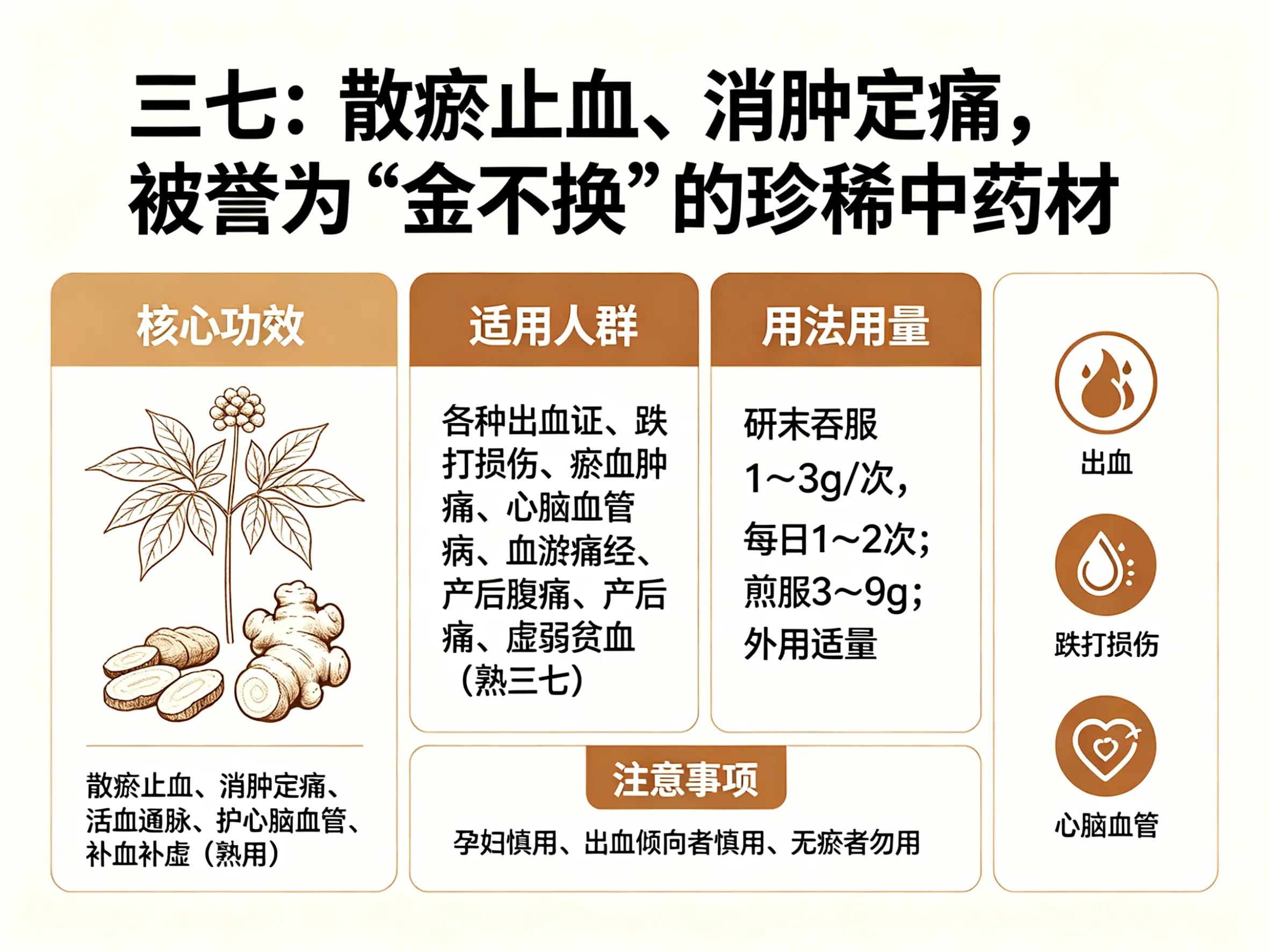 三七：散瘀止血、消肿定痛，被誉为 “金不换” 的珍稀中药材 HJMEDICAL