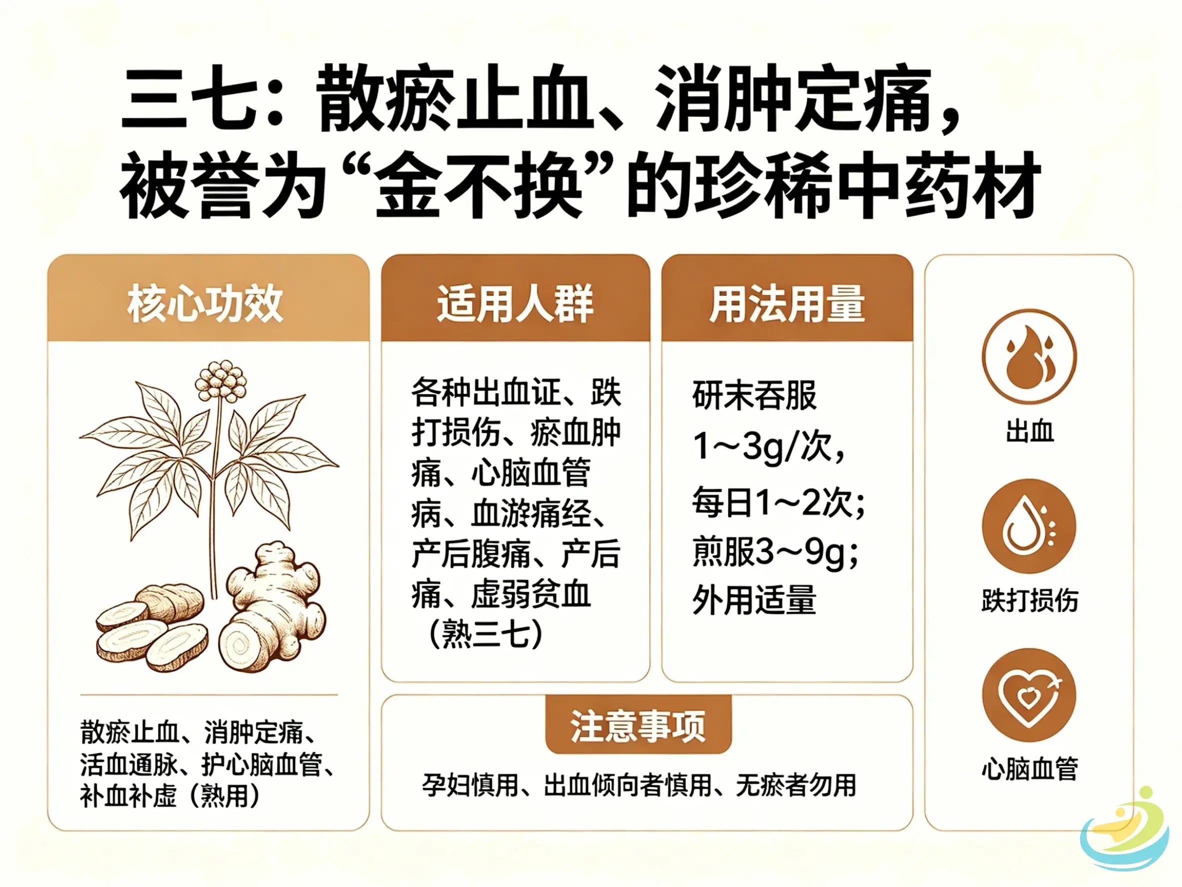 San Qi (Notoginseng): The Jin Bu Huan Herb for Stopping Bleeding, Dissolving Blood-Stasis and Settling Pain HJMEDICAL