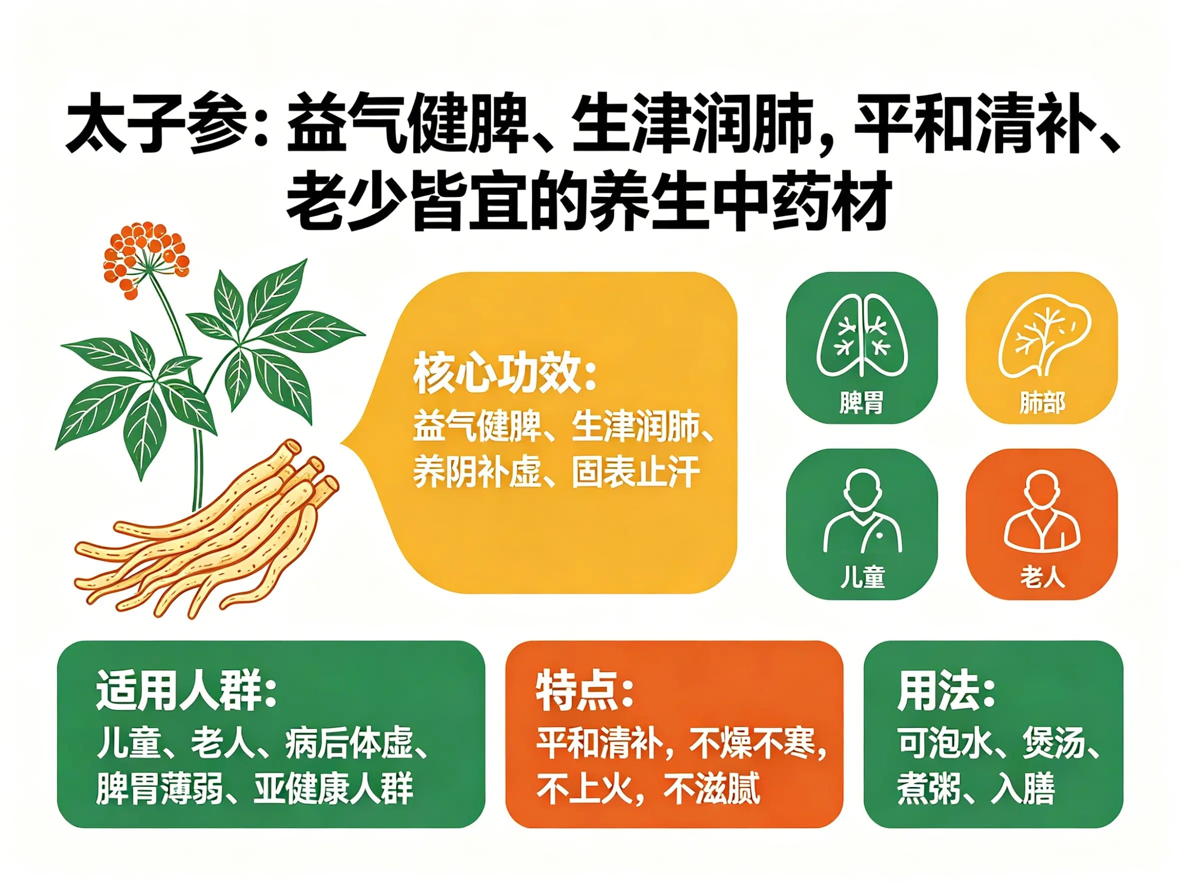太子参：益气健脾、生津润肺，平和清补、老少皆宜的养生中药材 HJMEDICAL