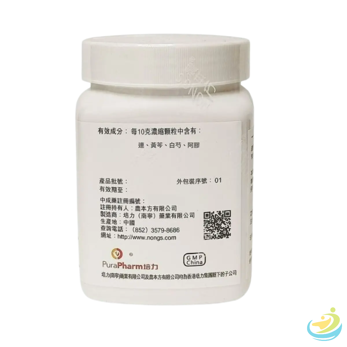 Nong's Huang Lian E Jiao Tang Ingredients Label