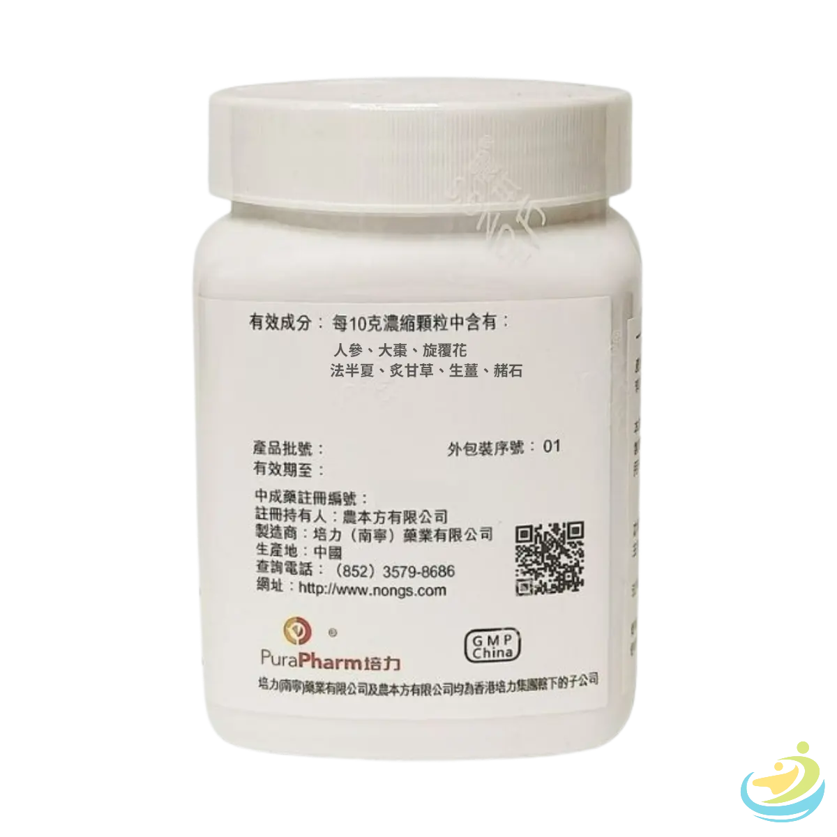 Nong's Xuan Fu Dai Zhe Tang Ingredients Label